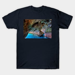 Swimming in the sea caves of Crete T-Shirt